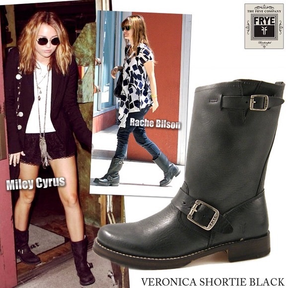 Frye Veronica Shortie in Rustic Black, sz 10 - Picture 5 of 16